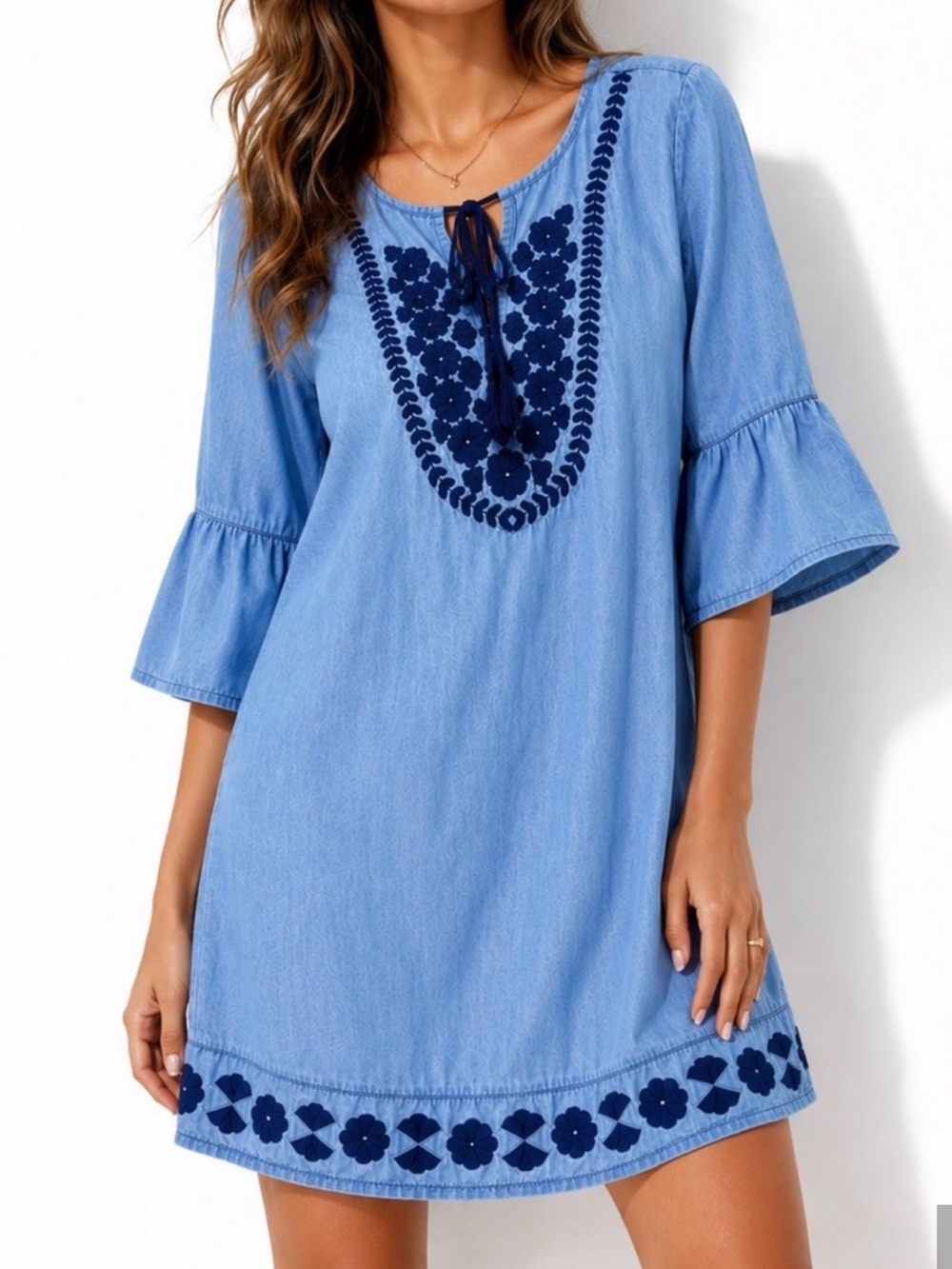 Crown & Ivy Light Denim Blue Dress Size 2